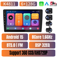 TOYOTA 2DIN 8Core Android 14 TS10 Car Stereo 6+128G Wireless Carplay Auto Car Head Unit Player 4G DS