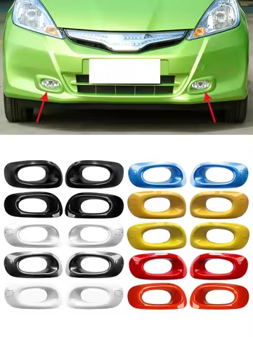 For Honda FIT JAZZ GE6 GE8 2012 2013 2014 Front Bumper Fog Lights Cover Hood Frame Foglamp Surround