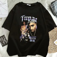 Women's T-Shirt Men's Graphic Rapper Tupac Hip Hop Y2K Streetwear Harajuku Casual Short Sleeve Unise