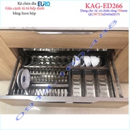[HCM]Kệ chén bát Euro  KAG-ED266-71.5cm âm tủ bếp Kệ đa năng có ray kéo êm ái inox hộp cao cấp sang 