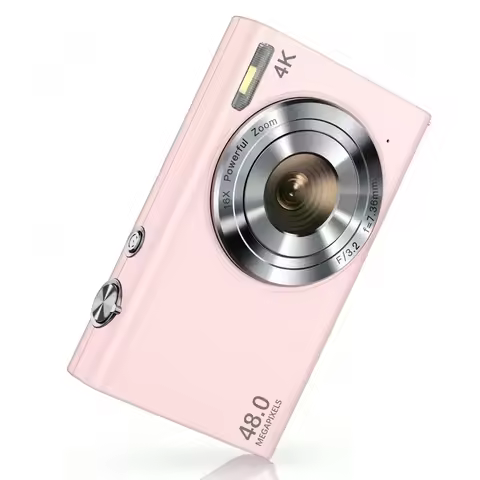 Camera, Auto Focus FHD 4K Vlogging Camera 48MP 16X Digital Zoom Compact Camera With 32GB Memory Card