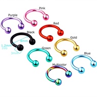 16g Circular Barbell Horseshoe Lip Nipple Ring Ear helix tragus piercing