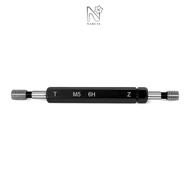 NARCIS Thread Plug Gauge, Black 6H Tolerance Double Ends Thread Gauge, Durable Steel Material M5x0.8