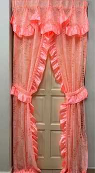 Floral Knitted Net Curtain - Langsir Pintu / Door Curtain - (1set)