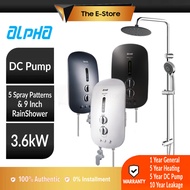 Alpha SMART 18i Plus RainShower Instant Water Heater with DC Pump | SMART 18i Plus Rain Shower (SMART 18 i Water Heater with Pump 熱水器 热水器 MATT BLACK)