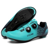 Road Bicycle Shoes Road Lock Shoes Competition Outdoor Bicycle Cycling Shoes Double Rotating Buckle 