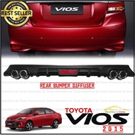 Toyota Vios 2015 3RD GEN SUPERMAN Rear Bumper Lip Diffuser (Matte Black) 2nd Design