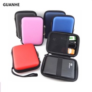 GUANHE 2.5 inch external hard drive case with zipper durable nylon hard carrying case pouch bag carry case hard disk earphone