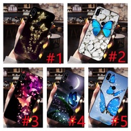 OPPO A5 A9 A31 2020 A8 A5S AX5S A12 A57 A77 A77S R11S Plus R15 R17 Pro 230806 Black soft Phone case Flower butterfly color