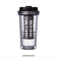 全新現貨 日版 RIVERS WALLMUG BEARL COLD BREW 雙層隨行冷萃咖啡杯 Double Wall Mug  無瑕透 CLEAR (BLACK) 購自日本