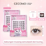 [SHIP ON 24H] GECOMO Cat Princess DIY Eyelash Extensions, No Glue Required Need, Instant Stick Glue-