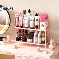 GSlife Cosmetic Storage Shelf Office Desktop Shelf Display Shelf for Figurines and Ornaments