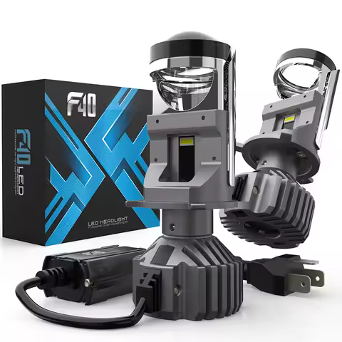 F40 H4 Mini Car Lens Led Headlight Lens Fog Light Powerful Super LED Bulbs H4 Motorcycle Lamp Projec