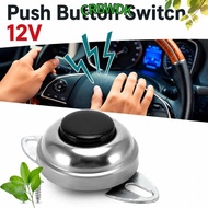 CRBWDK Push Button Switch, Universal With Mount Screws Horn Button Switch, DC12V 24V Momentary Switc