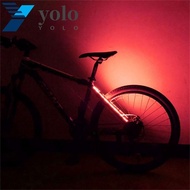 YOLO Bicycle Taillight Accessories Bicycle Part Scooter LED Strip Lights Night Riding MTB Bike Bike Rear Lamp