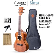 Uma Ukulele 23' Concert Solid Mahogany & Maple Top  UMA UK-MoonSC