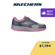 Skechers สเก็ตเชอร์ส รองเท้าผู้หญิง รองเท้าวิ่ง Women GOrun Consistent Vivid Horizon Running Shoes - 128285-GYPK Air-Cooled Goga Mat M-STRIKE Ortholite Ultra Light Cushioning