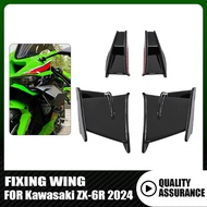 Motorcycle Wing Deflector Fixed Wing Spoiler For KAWASAKI ZX-6R ZX 6R ZX6R ZX-636 ZX636 2024 Aerodyn