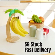 【SG Stock】Banana Holder Stand Wood Banana Hanger Tree Creative Shape Banana Holder Multifunctional D