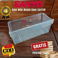 RAK BOX SAYUR DAN BUAH KULKAS SANYO TYPE LAMA KULKAS 1 PINTU DAN 2 PINTU ORIGINAL BEKAS