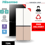 Hisense 4 Door Inverter 720L Refrigerator RQ768N4ABU RQ768N4AWU-KU