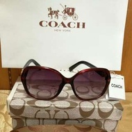 全新coach 暗紅墨鏡