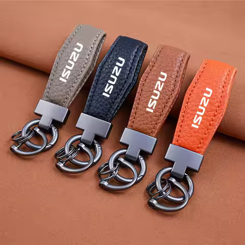 Car Keychain Premium Leather Keychain for Isuzu D-MAX D MAX Dmax I II PANTHER ASCENDER 4X4 WFR VAN N