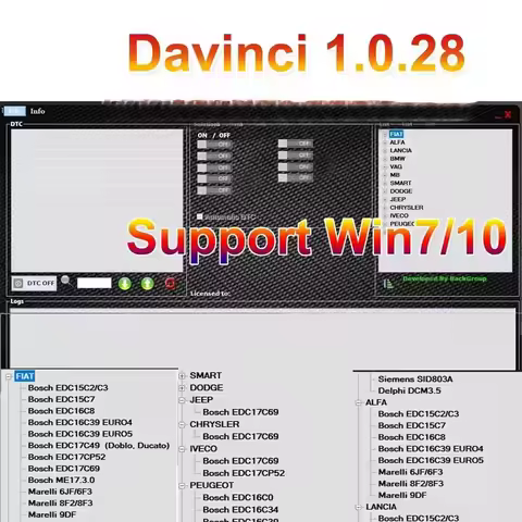 Hot Sale 2026 Latest Davinci 1.0.28 PRO Software Support Win 7/10/11 Davinci 1.0.30 Work on KESS/KTA