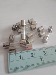 FUSE 5A 125VAC F5A 125V F 5A 125V หลอดแก้ว ไส้ตรง (แพ็ค10ตัว) ขนาด 20มิล ฟิวซ์ญี่ปุ่น 5Amp อย่างดี F