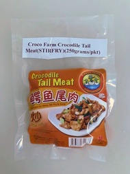 Frozen Crocodile Tail Meat(STIRFRY)(250G).Buy 10pkt get 1pkt free= Total 11pkt at $100