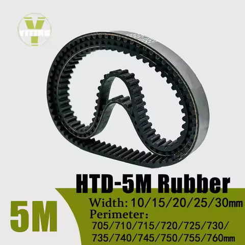5M HTD Timing Belt Length 705/710/715/720/725/730/735/740/745/750/755/760mm Width10/15/20/25/30mm HT