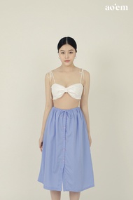 AOEM - CLOUDY SKIRT - CHÂN VÁY MIDI VẢI SI HÀN DỄ PHỐI ĐỒ