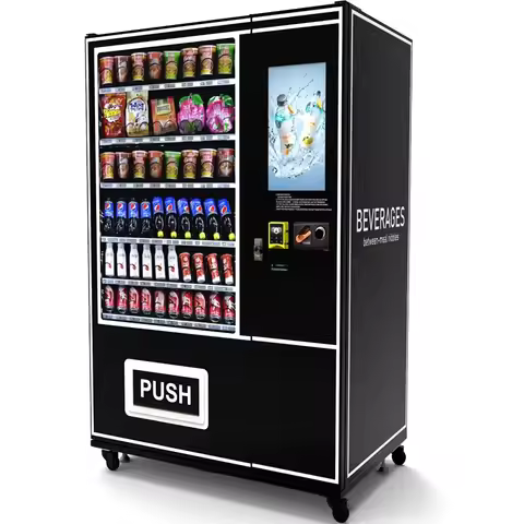 Cosmetics Foods/Drinks Combo Touch Screen Snack Vending Machine Age Verification SDK Enabled Cloud-B