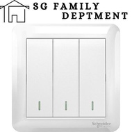 Schneider Electric Switch - (10AX 250V 3 Gang Switch, White)