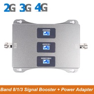 2G 3G 4G Tri Band B8 900MHz / B3 1800MHz / B1 2100MHz Extender Network Repeater Amplifier with Power