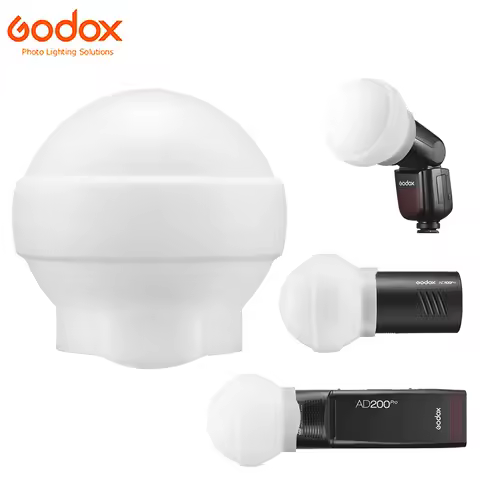 Godox AK-R22 Silicone Diffusion Dome Diffuser Ball for Godox Round Speedlite V1 V1Pro V100 AD100Pro 