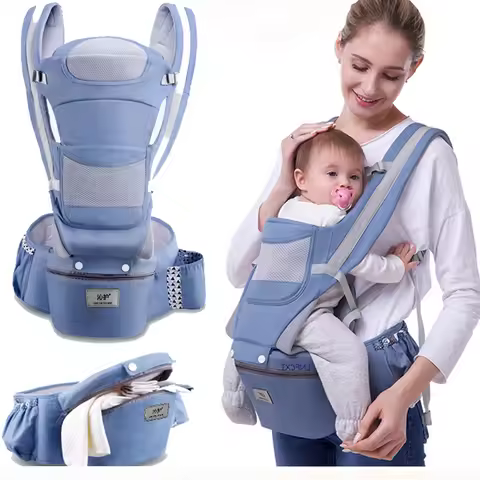 Baby Carrier Waist Stool With Storage Bag Kangaroo Shoulder Swaddle Sling Infant Kid Wrap Ergonomic 
