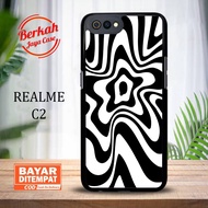 Berkah Casing Realme C2 [LINE] Hardcase Glossy Case Premium Glossy SoftcaseRealme C2
