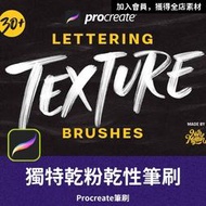 PRO25- 獨特乾性筆刷 藝術字筆刷 乾性筆筆刷 Procreate筆刷 ipad筆刷 筆刷素材