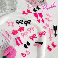 Barbie Color Series Alloy Bow Crown Princess Style Pendant diy Bracelet Necklace Mobile Phone Chain Beaded Accessories