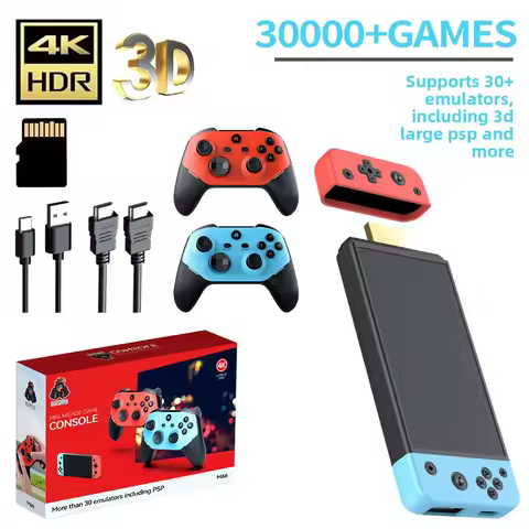 Retro Gaming Console 30,000+ Game Stick, 30 Emulators, 4K TV Game Stick, Plug & Play Game Console fo