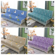 Sofa Cover Stretch Spandex Sofa Bed Slipcover Folding Couch Sofa Futon Cover Without Armrests Furniture Protector for Living Room Pets Children