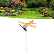 yekastore GLOGLOW Rooftop Weather Vane Hand Welded Wind Direction Piper J3 Cub Airplane Yard Decor B