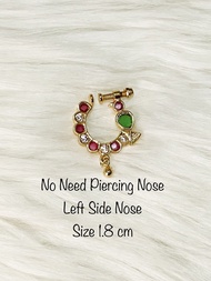 Women - Bridal Nose Ring |  Wedding Nose Pins or Rings | Attachable Mukuthi | Nath | Attached Nath