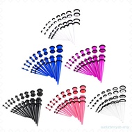 [SzlztmyeeMY] 18 Pieces Punk Ear Plug Tapers Kit Stretching Expander Stretchers Gauges 14g-00g
