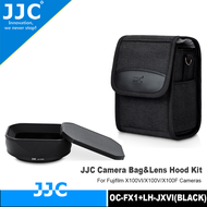 JJC เฉดสีเลนส์ฮูดอะลูมินัมอัลลอยสำหรับ X100VI X100V X100F กล้องฟูจิแทนที่ LH-X100ฟูจิและชุดกระเป๋ากล