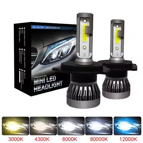 2Pcs LED H4 H7 Car Headlight H1 LED Bulb H8 H11 9005 HB3 9006 HB4 9004 HB1 H3 HB5 H13 Led Lights 200