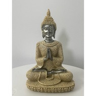 Medium Silver or Golden Buddha Statue in Abhaya Mudra Dhyana Mudra  Anjali Mudra