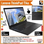 Lenovo ThinkPad T14 , T14s Laptop(1 YEAR WARRANTY T&C)Core i7/10th GEN 14"Display 32GB RAM DDR4 Win 