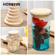 HOBBYIN Wood Lids Reusable Bottle Sealing Caps Compatible Canning Storage